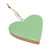 Enamel Wood Heart Ornaments - Green