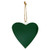 Enamel Wood Heart Ornaments - Green