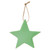 Enamel Wood Star Ornaments - Green
