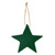 Enamel Wood Star Ornaments - Green