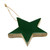 Enamel Wood Star Ornaments - Green