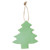 Enamel Wood Tree Ornaments - Green