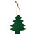 Enamel Wood Tree Ornaments - Green