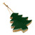 Enamel Wood Tree Ornaments - Green