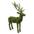 Flocked Reindeer - Forest Green 32"