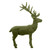 Flocked Reindeer - Forest Green 32"