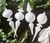 Finial Glass Ornament Set - White - Small