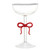 Red Bow Coupe Glass