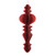 Traditional Finial Paper Ornaments - Deep Red 24" 