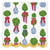 Ceramic Napkin Tray + Napkins - Holiday Topiaries