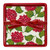 Ceramic Napkin Tray + Napkins - Red Hydrangeas