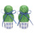Ceramic Topiary Salt + Pepper Shakers - Set of 2