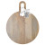 Large Round Board With Cut Out Handle - Grey Finish