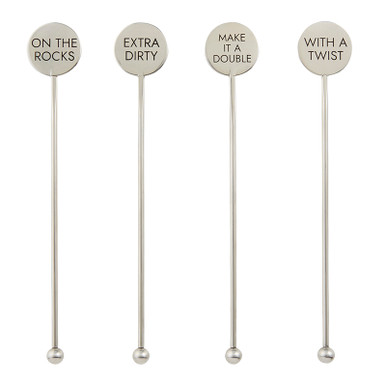 Geometric Stir Sticks - Black - Santa Barbara Design Studio