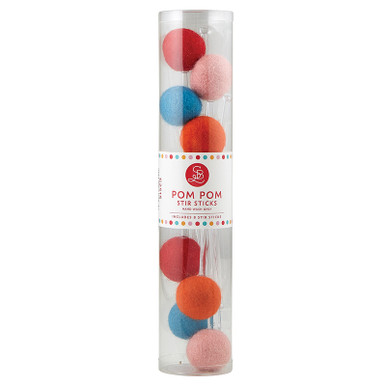 Flame Resistant 320 Strand Tissue Shaker Pom Pom w/ 8 Stick - 66282-BK -  IdeaStage Promotional Products