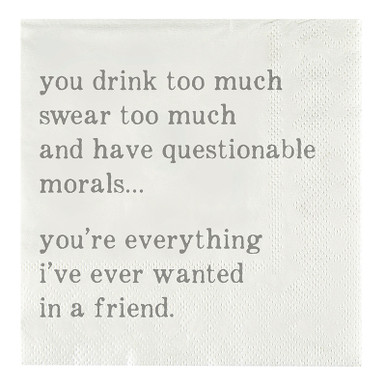 Face to Face Paper Cocktail Napkins - Questionable - [Consumer]Santa ...