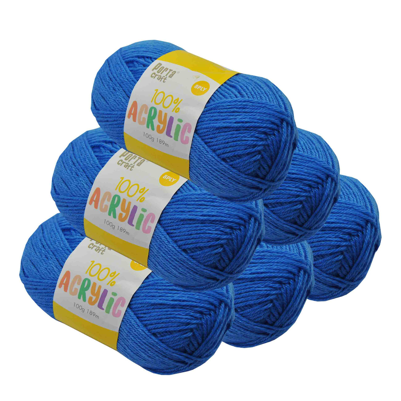 Acrylic Yarn 100g 189m 8ply True Blue (Product # 122624) - Craft Vault