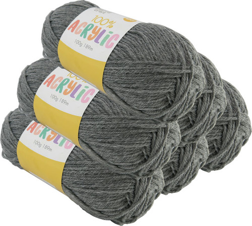 Acrylic Yarn 100g 189m 8ply Dove Grey (Product # 093108)