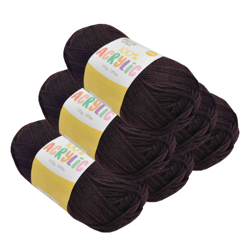 Acrylic Yarn 100g 189m 8ply Chocolate (Product # 093146)