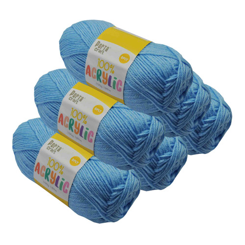 Acrylic Yarn 100g 189m 8ply Baby Blue (Product # 093177)