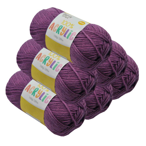 Acrylic Yarn 100g 189m 8ply Lilac (Product # 093238)