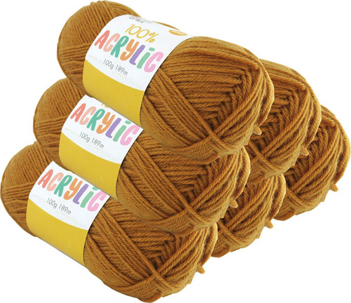 Acrylic Yarn 100g 189m 8ply Mustard (Product # 093269)