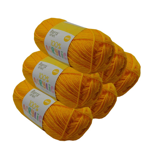 Acrylic Yarn 100g 189m 8ply Canary Yellow (Product # 093276)