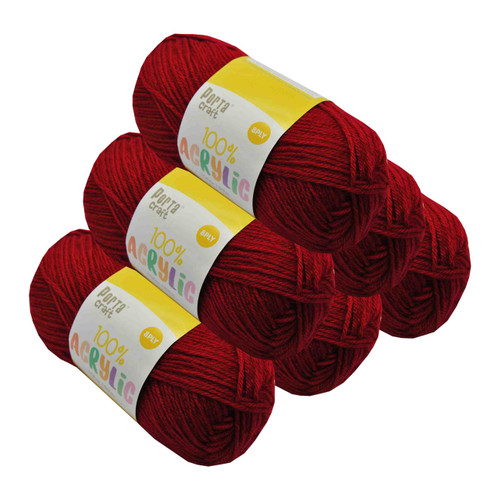 Acrylic Yarn 100g 189m 8ply Ruby (Product # 094655)