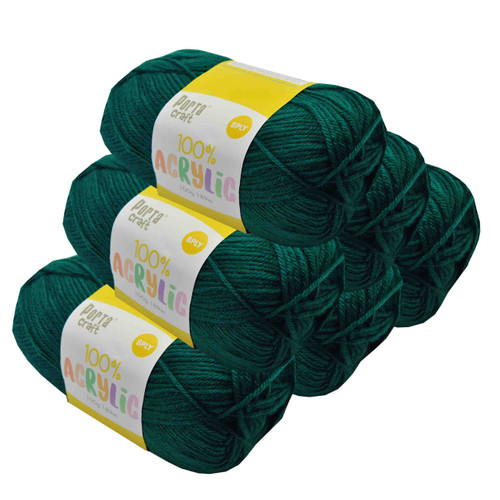 Acrylic Yarn 100g 189m 8ply Forrest Green (Product # 122471)