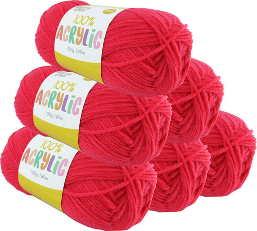 Acrylic Yarn 100g 189m 8ply Watermelon (Product # 122549)