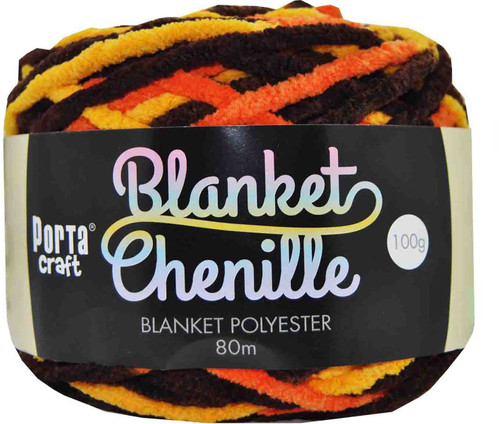 Chenille Blanket Yarn 100g 80m 12ply Earth Worms (Product # 151174)