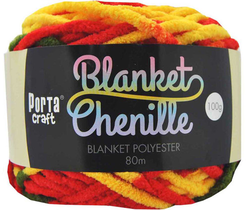 Chenille Blanket Yarn 100g 80m 12ply Citrus (Product # 151181)