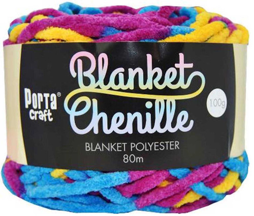 Chenille Blanket Yarn 100g 80m 12ply Crayons (Product # 151228)