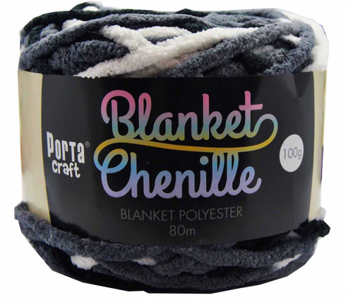 Chenille Blanket Yarn 100g 80m 12ply Silver Camo (Product # 151273)