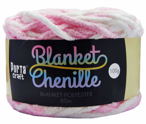 Chenille Blanket Yarn 100g 80m 12ply Marshmallow (Product # 151327)