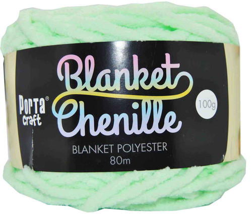 Chenille Blanket Yarn 100g 80m 12ply Mint (Product # 151402)