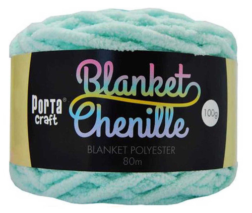 Chenille Blanket Yarn 100g 80m 12ply Baby Blue (Product # 151440)