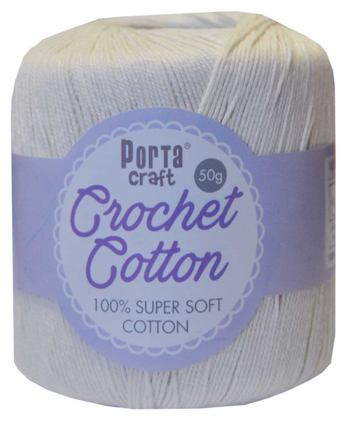 Crochet Cotton 50g 145m 3ply Ivory (Product # 156544)