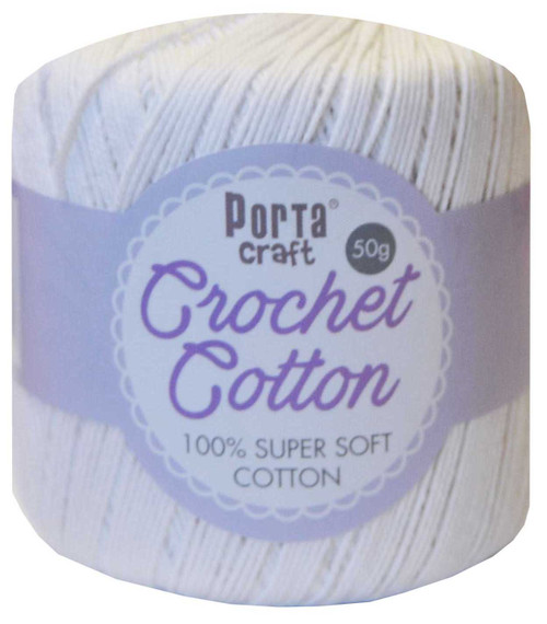 Crochet Cotton 50g 145m 3ply White (Product # 156551)