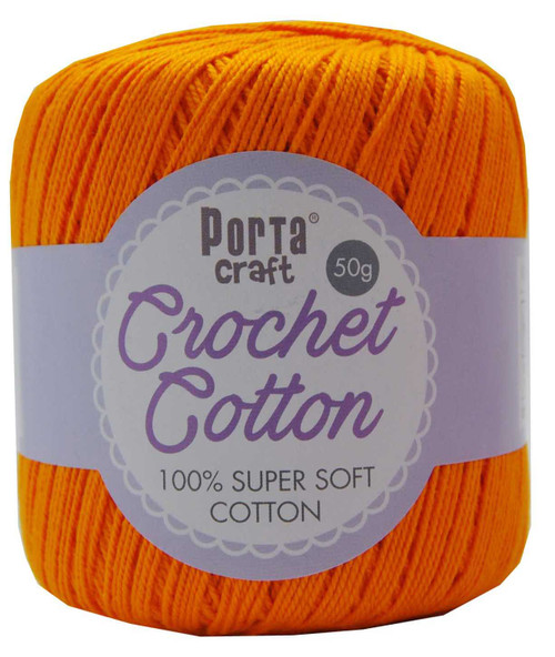 Crochet Cotton 50g 145m 3ply Saffron (Product # 156605)