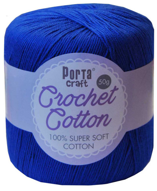 Crochet Cotton 50g 145m 3ply True Blue (Product # 156667)