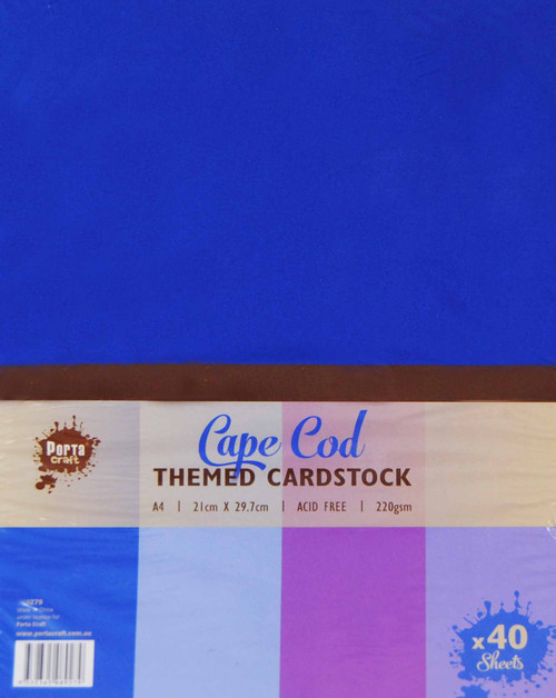 Colour Block (Assorted) A4 220gsm 40pk Cape Cod (Product # 089279)