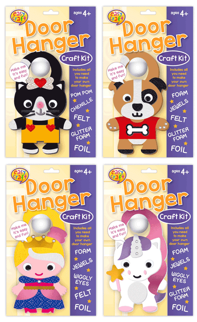 Door Hanger Craft Kit 4 Assorted (Random Picked) Designs (Product # CR0333)