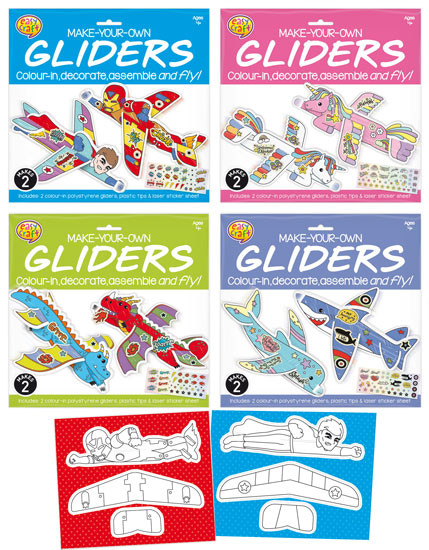MYO Gliders Craft Kit 4 Assorted (Random Picked) Designs (Product # 160602)