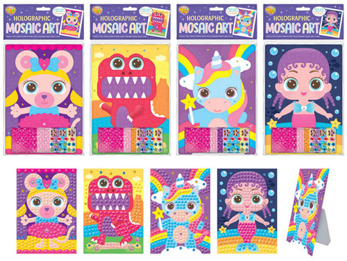 Mosaic Art Craft Kit 4 Assorted (Random Picked) Designs (Product # CR0157)