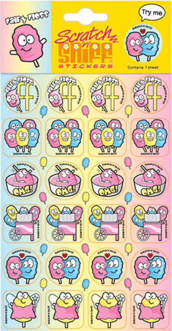 Scratch N Sniff Stickers - Fairy Floss Scented (Product # 139523)