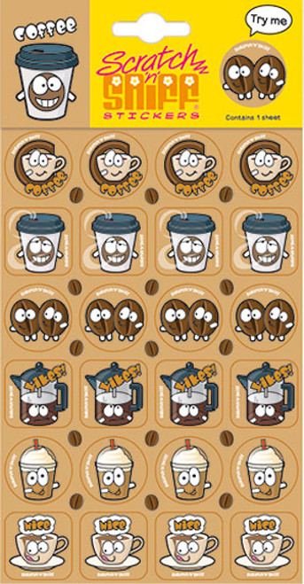 Scratch N Sniff Stickers - Coffee Scented (Product # 139547)