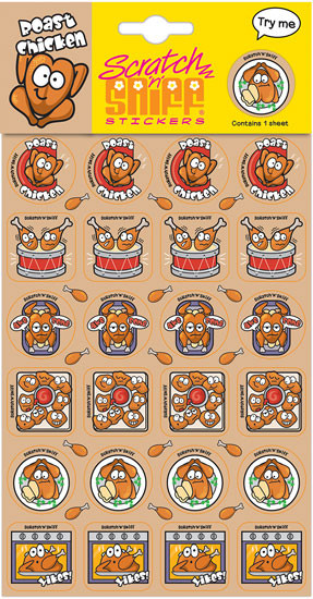 Scratch N Sniff Stickers - Roast Chicken Scented (Product # 166673)
