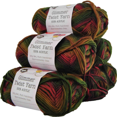 Glimmer Twist Yarn 100g 134m Rainforest (Product # 142189)