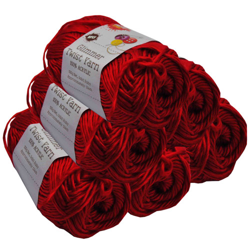 Glimmer Twist Yarn 100g 134m Ruby (Product # 152249)